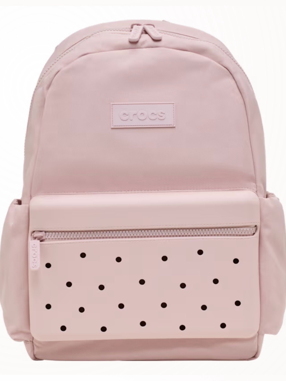 CROCS Pale Pink Perforated Front Pocket Backpack